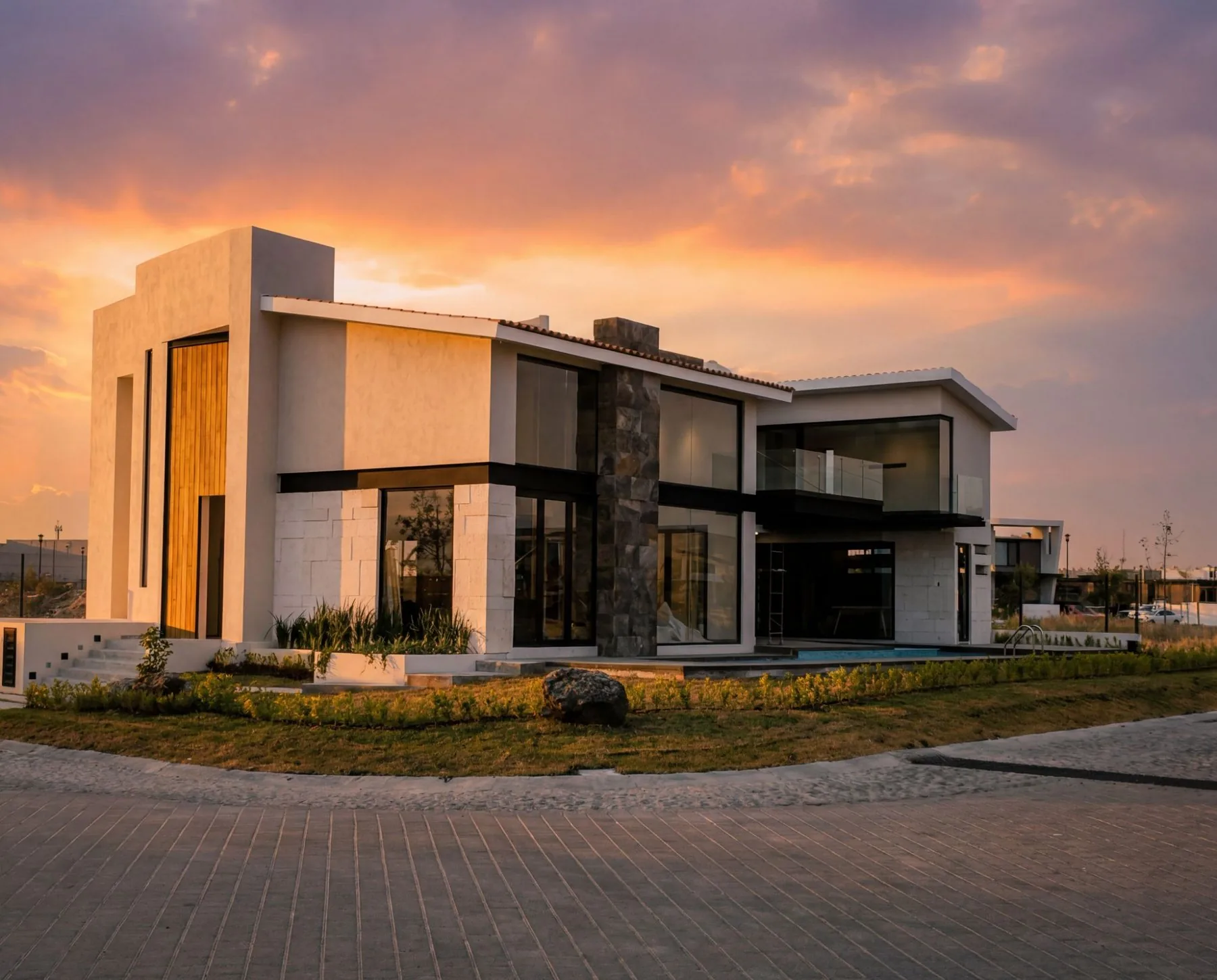 Residencia al atardecer - ARQCEN
